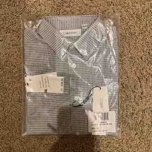 NWT Calvin Klein stretch dress shirt size Boys 14 slim fit
